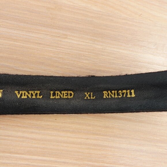 VINTAGE Lord Taylor Belt‎ Womens M Black Wool Skinny Grommet Gunmetal 90s Grunge - Picture 11 of 13